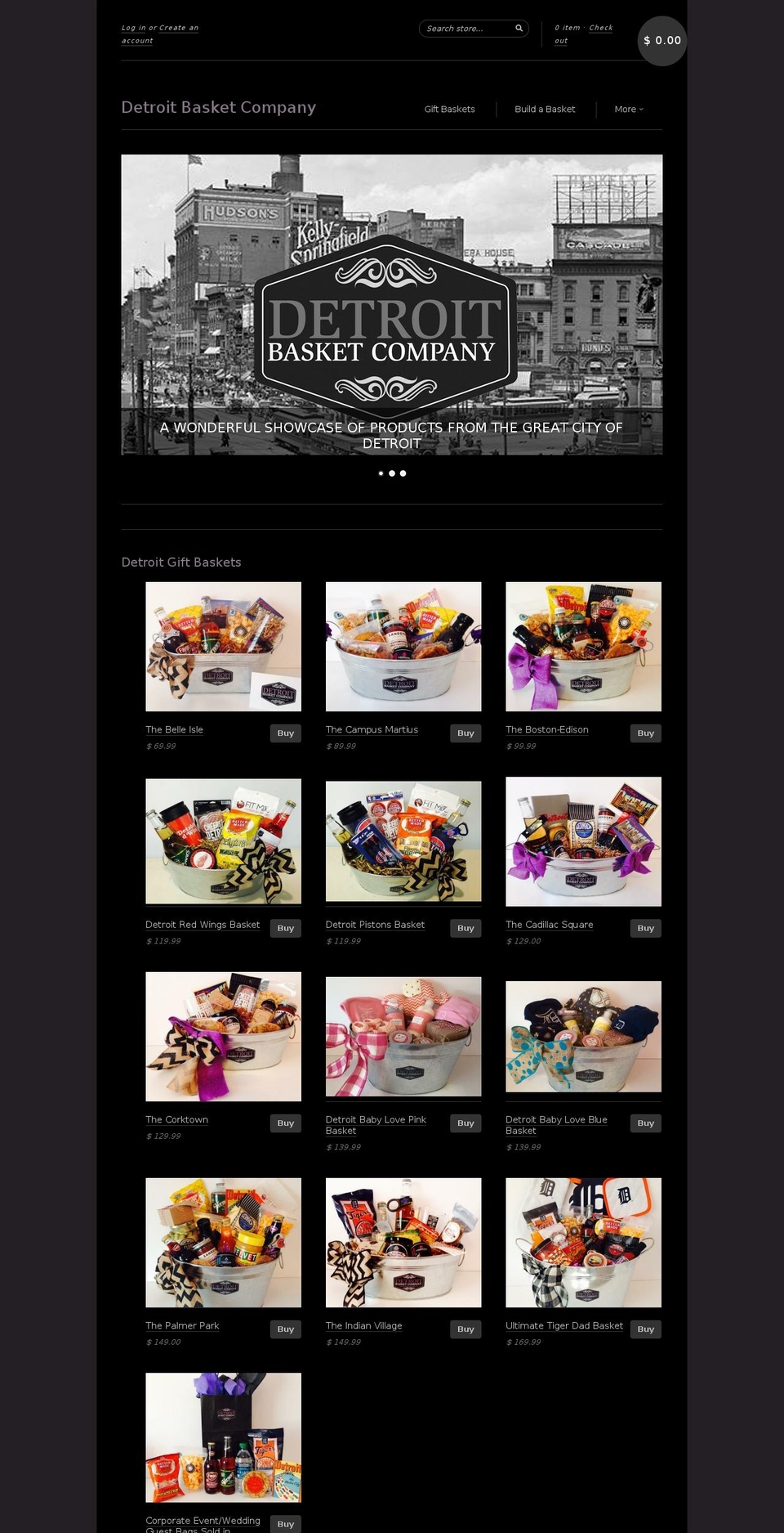 detroitbasketcompany.com shopify website screenshot