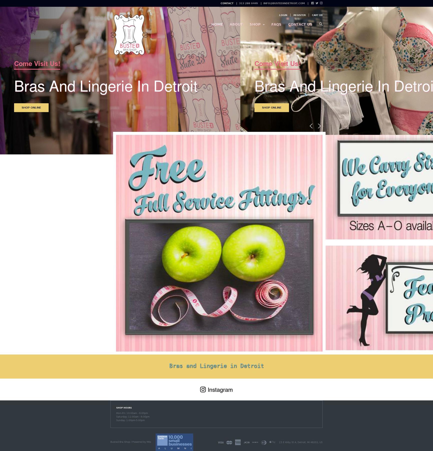 detroitbrashop.com — Shopify storefront screenshot