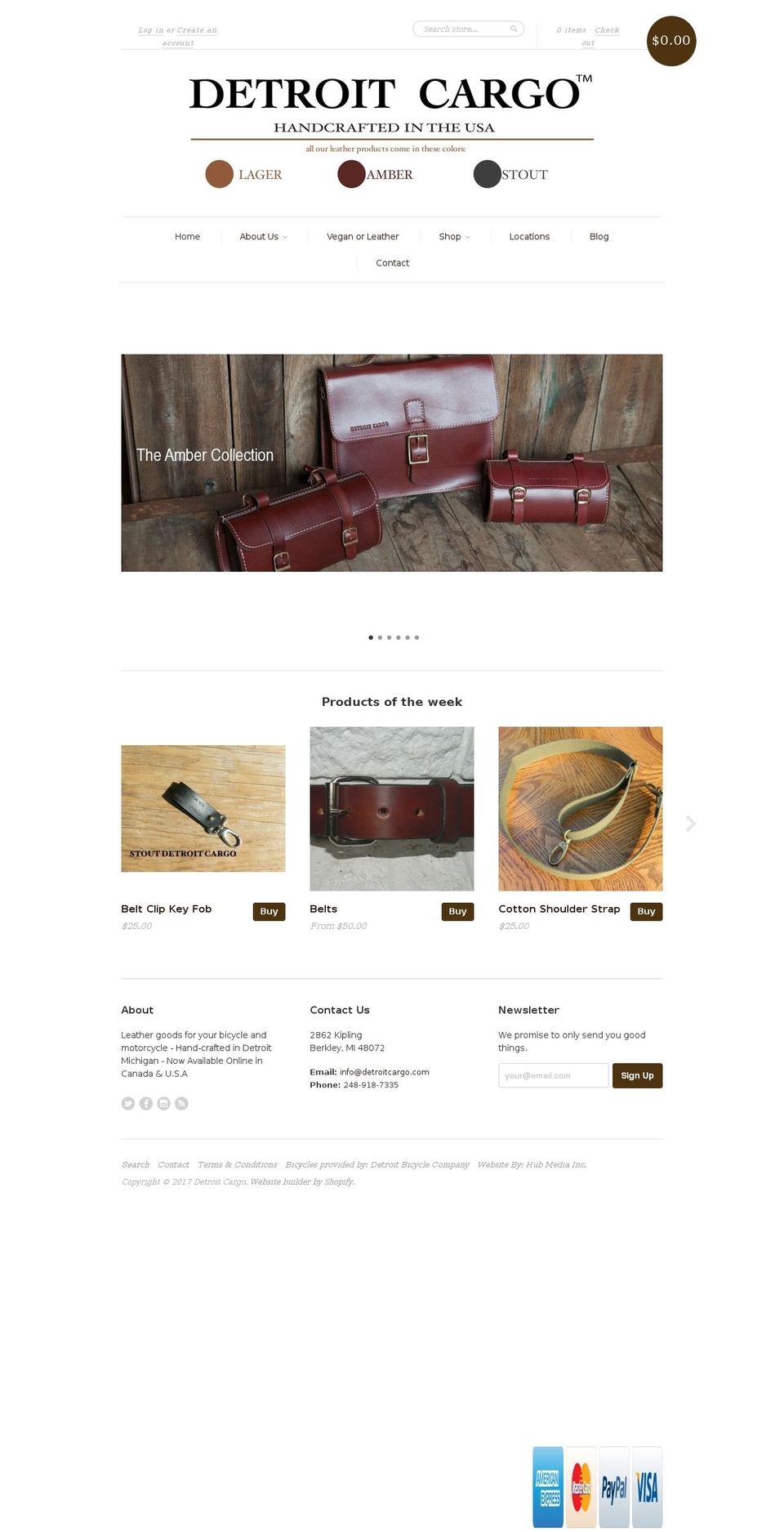 detroitcargo.com shopify website screenshot