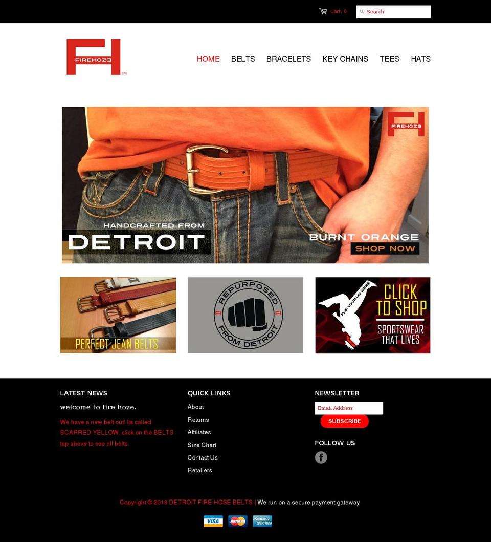 detroitfirehose.com — Shopify storefront screenshot