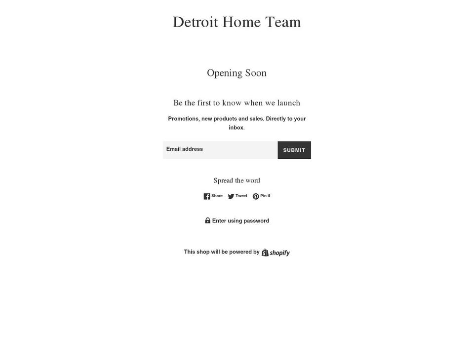 detroithometeam.com shopify website screenshot