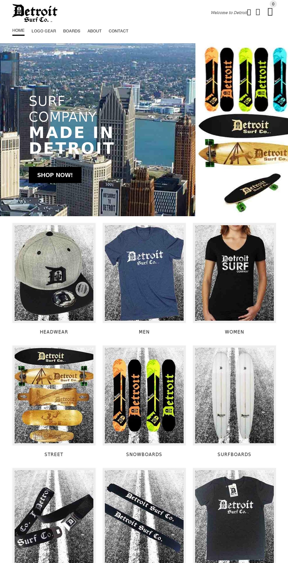 yourstore-v1-4-8 Shopify theme site example detroitlongboards.com