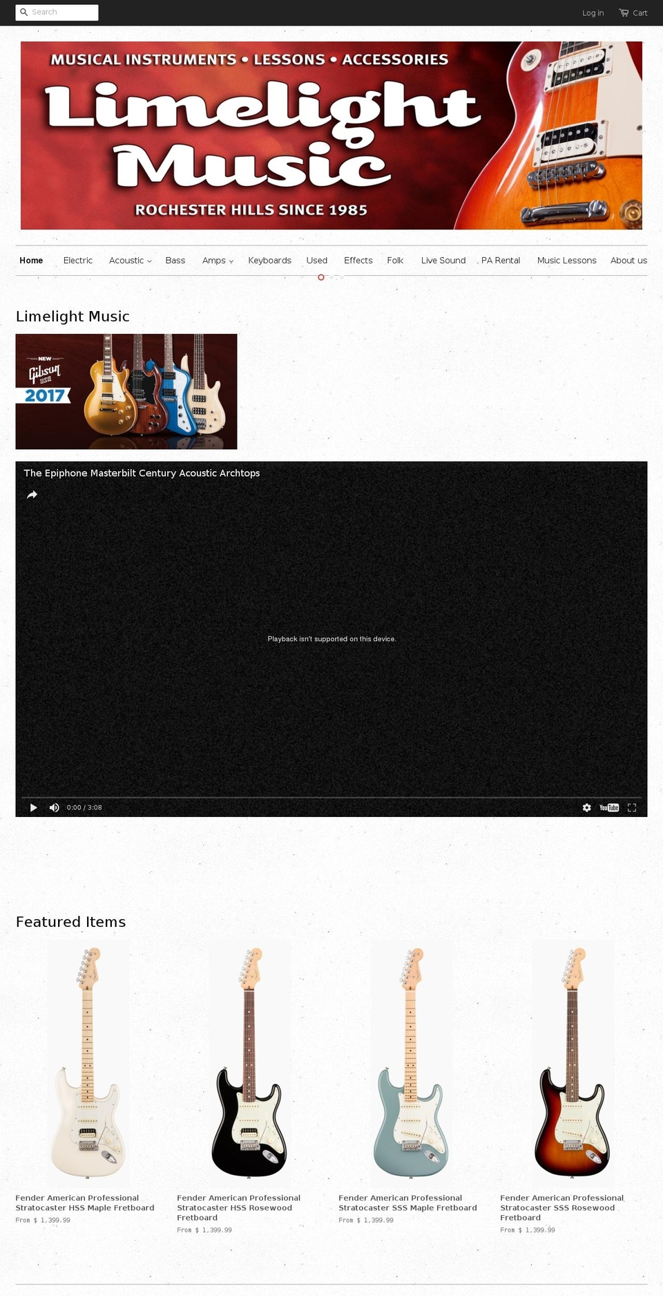 detroitmiguitars.com shopify website screenshot