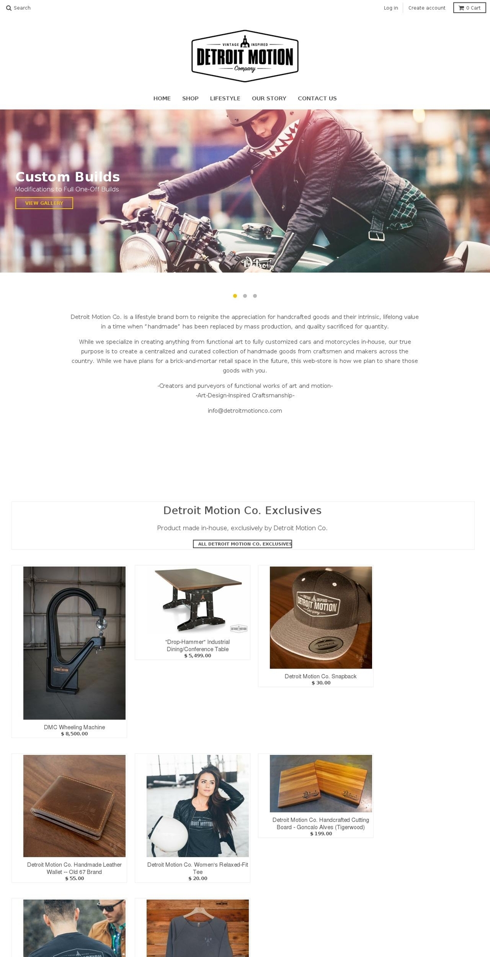 detroitmotionco.com shopify website screenshot