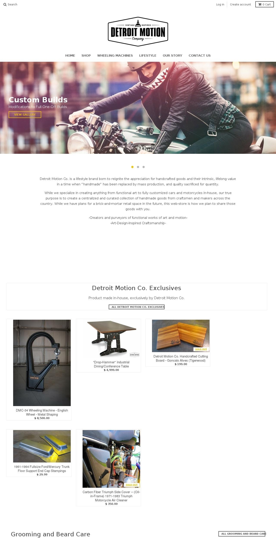 detroitmotioncompany.com — Shopify storefront screenshot