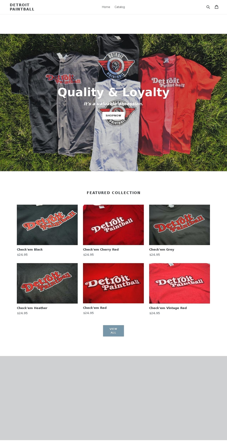 detroitpaintball.com shopify website screenshot