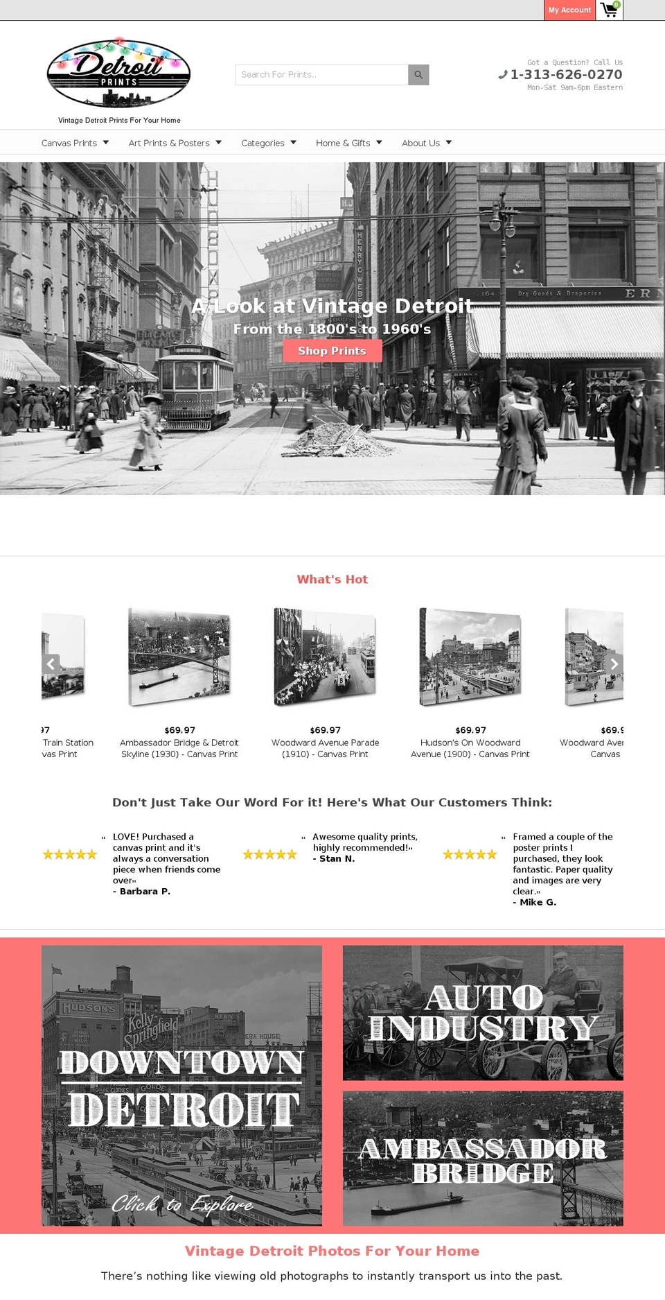 detroitprints.com — Shopify storefront screenshot