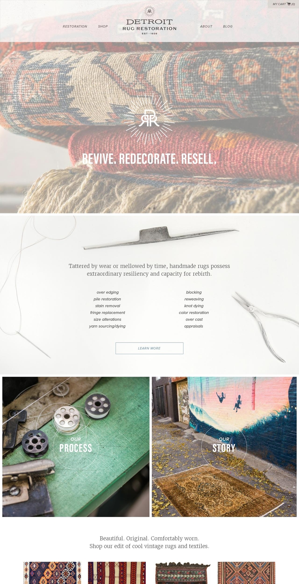 detroitrug.com shopify website screenshot