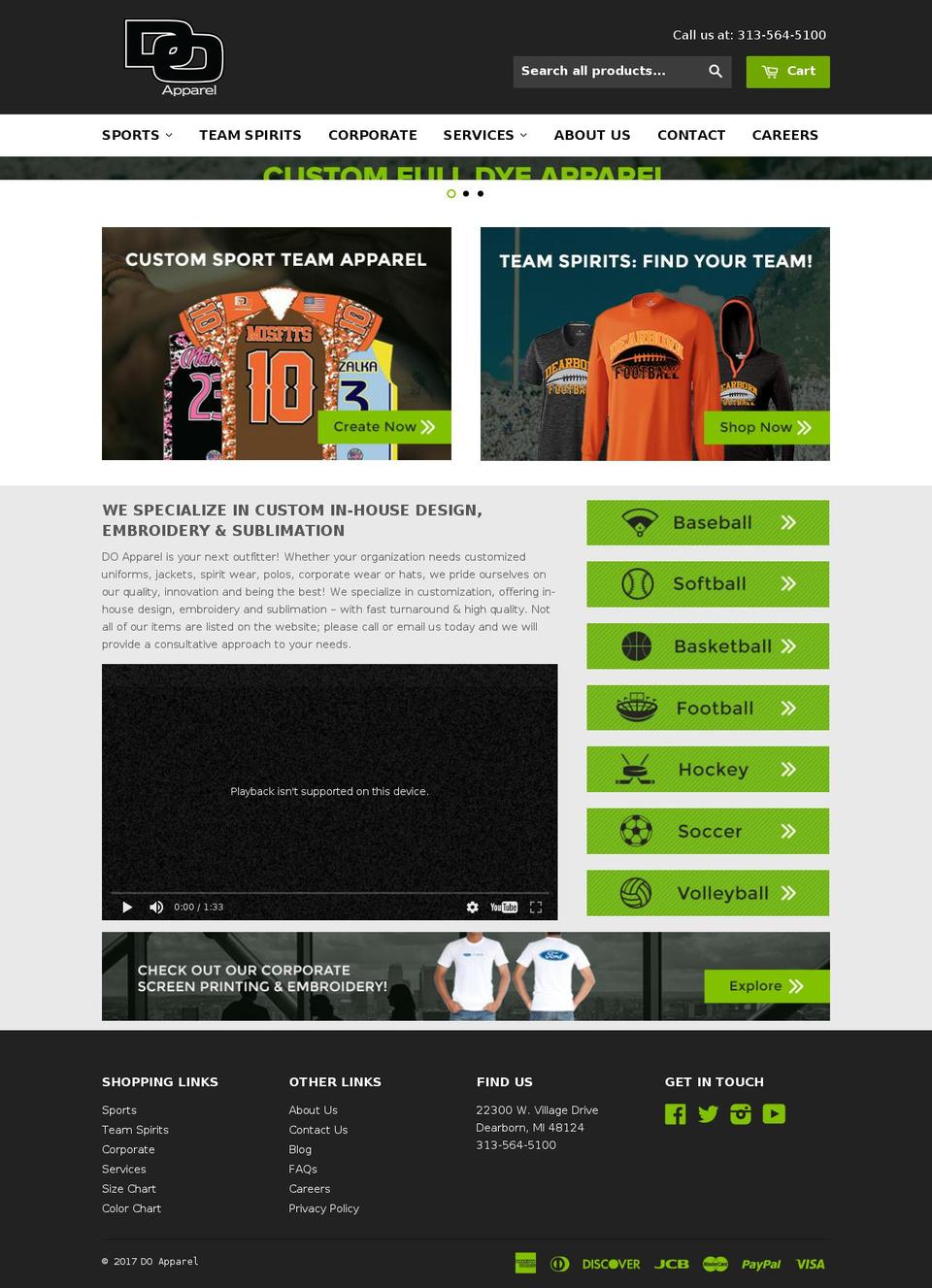 detroitsown.com shopify website screenshot