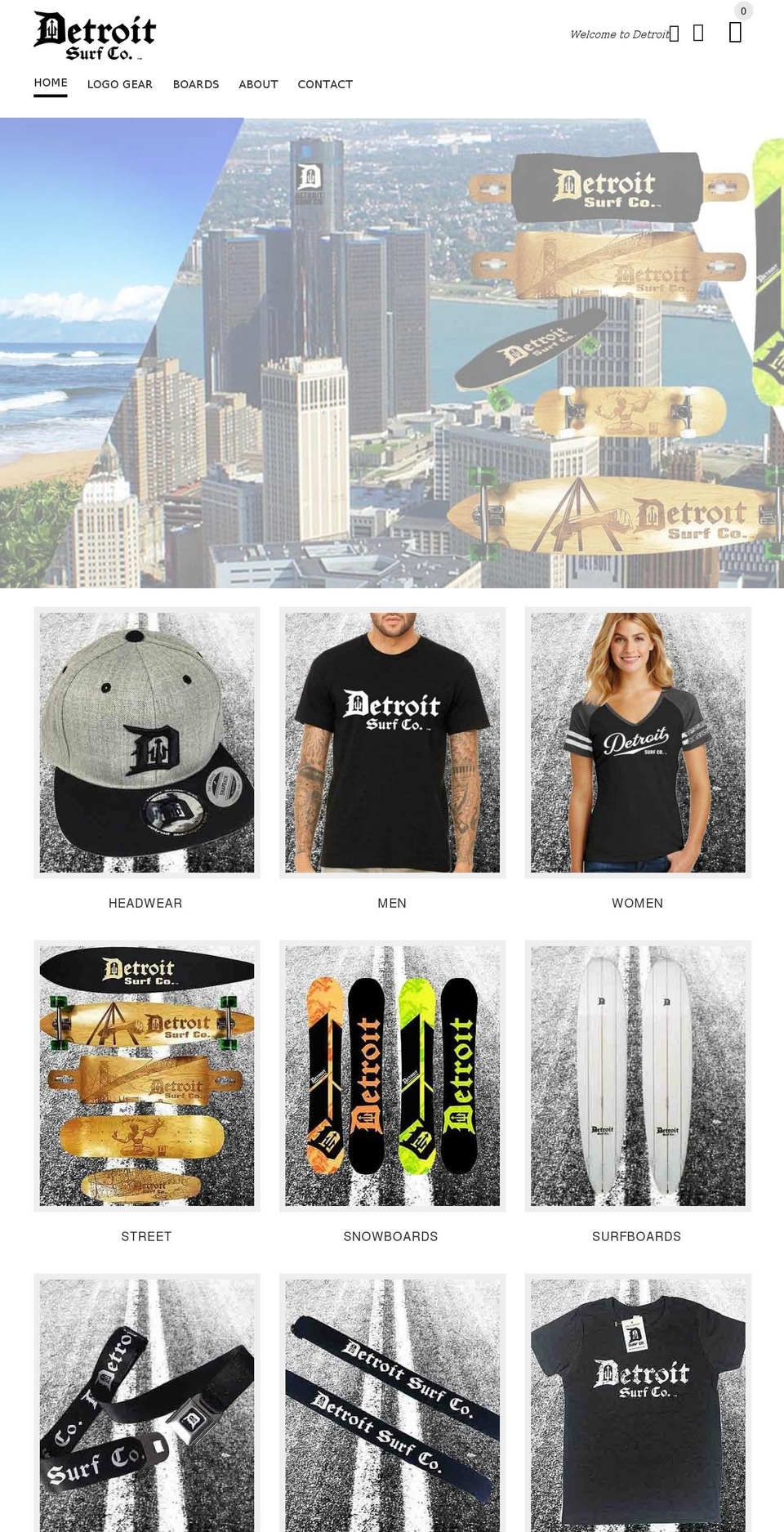 detroitsurfboards.com shopify website screenshot