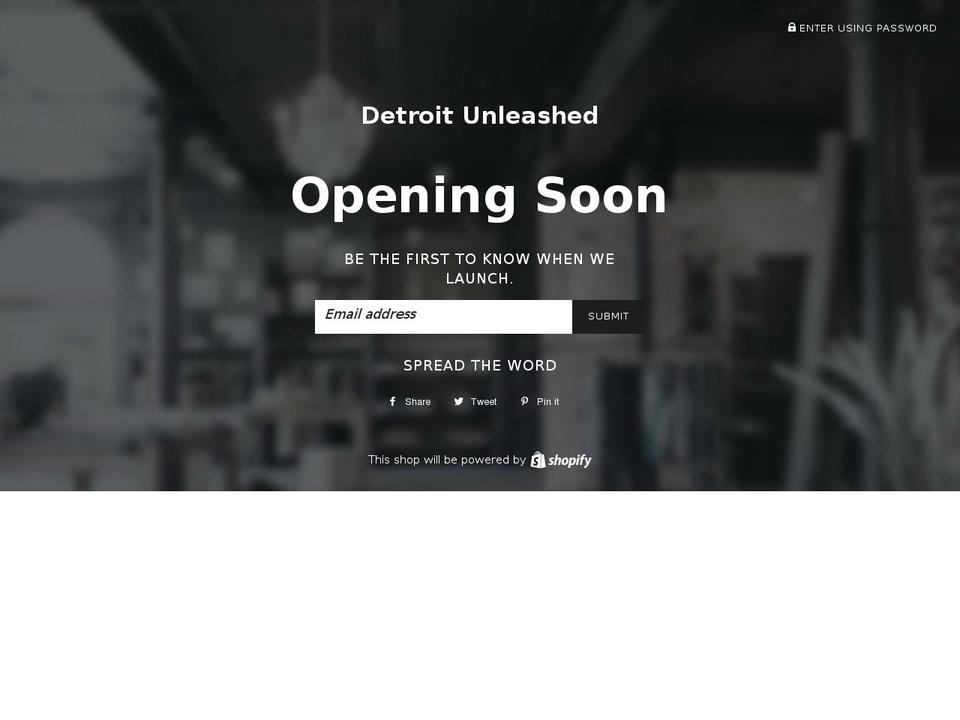 detroitunleashed.com — Shopify storefront screenshot