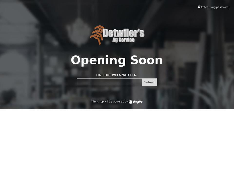 detwilersagservice.com shopify website screenshot