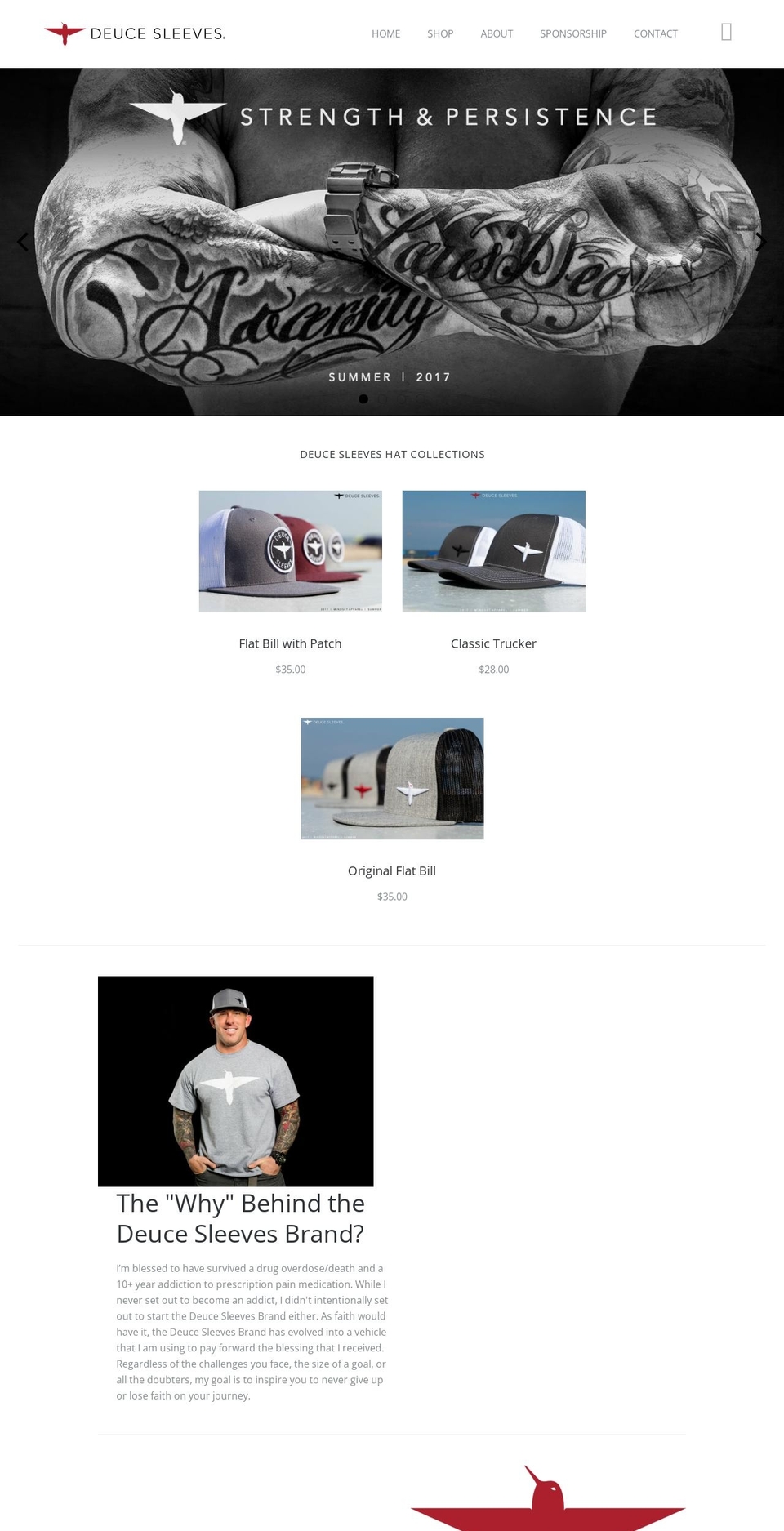 deuce-sleeves.myshopify.com shopify website screenshot