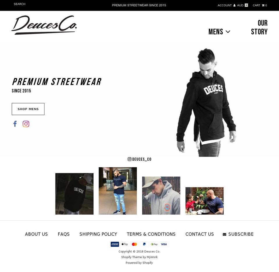 deucesco.com — Shopify storefront screenshot