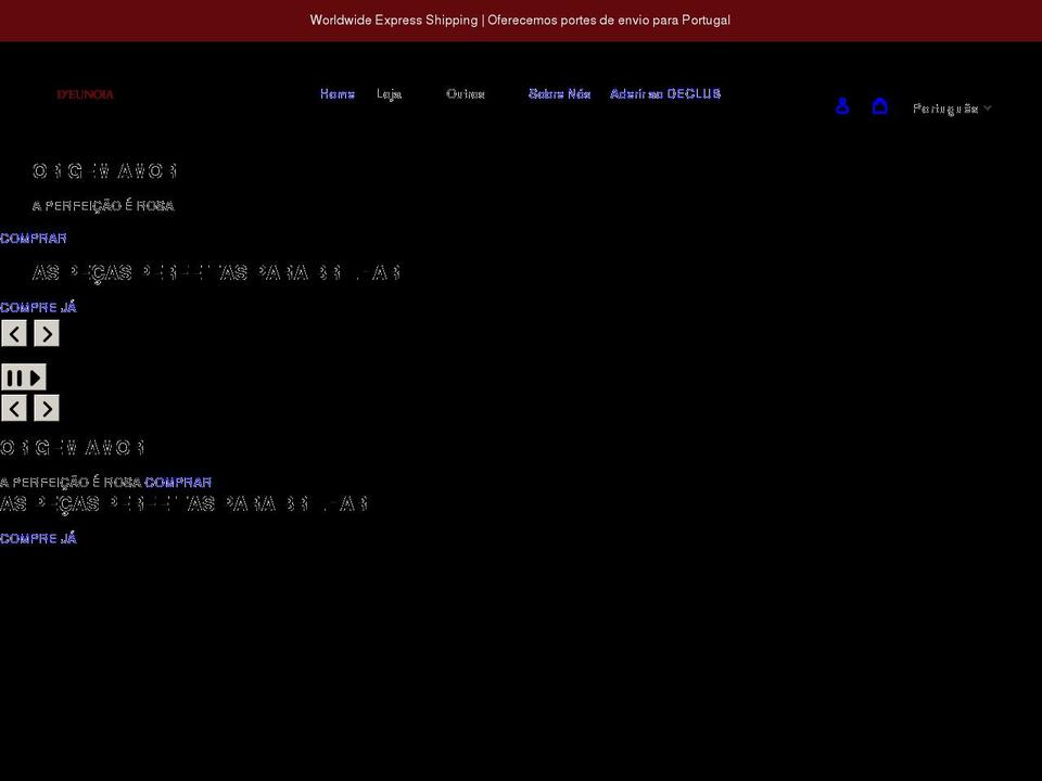 deunoia.com shopify website screenshot