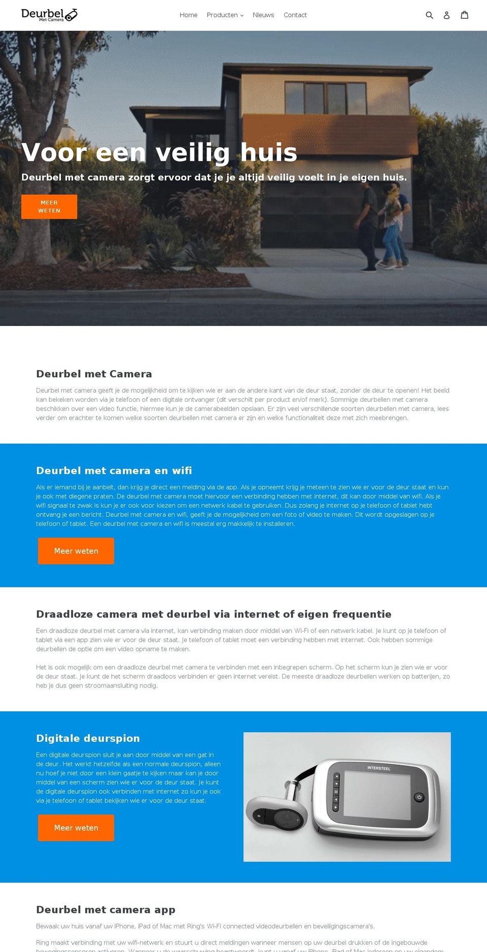 deurbelmetcamera.nl shopify website screenshot