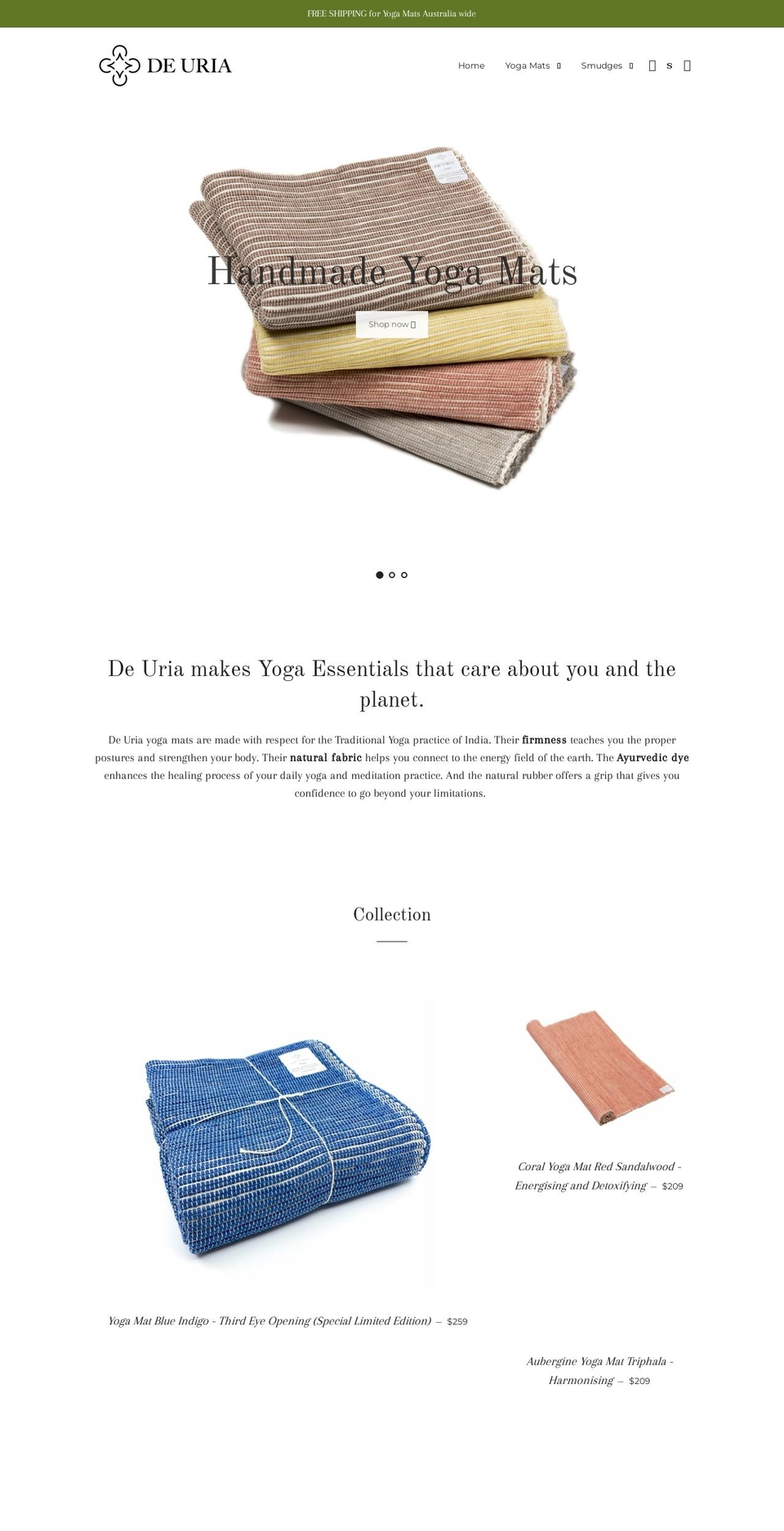 deuria.com.au shopify website screenshot