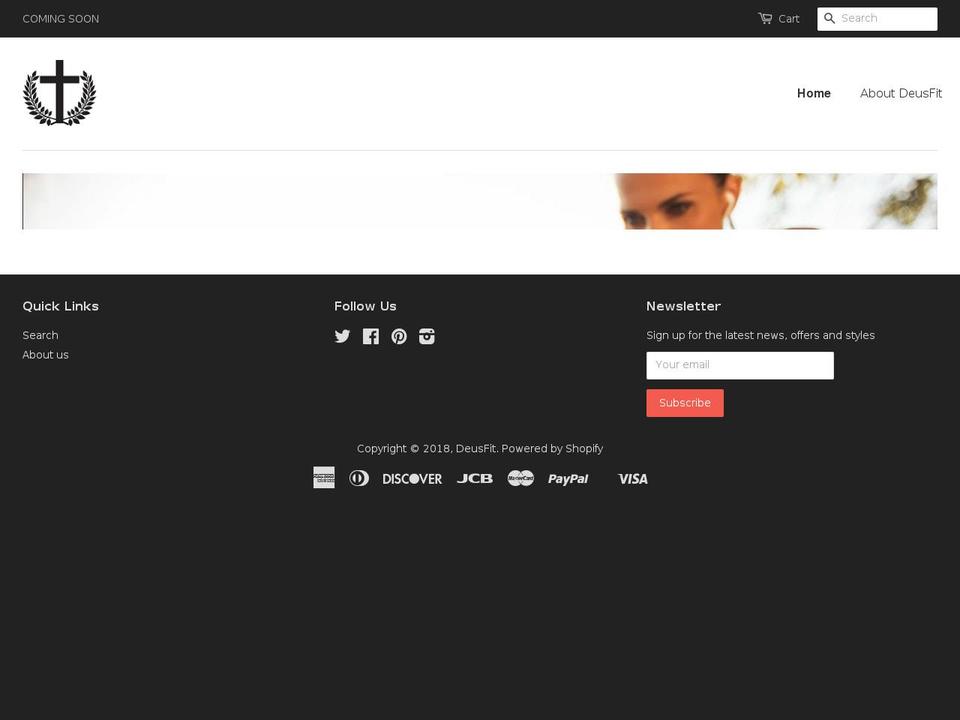 deusfit.com shopify website screenshot