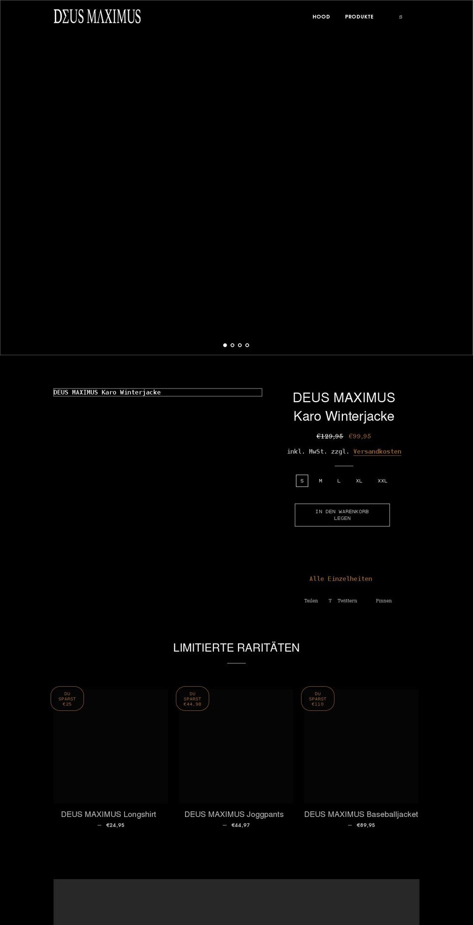 deusmaximus.store shopify website screenshot