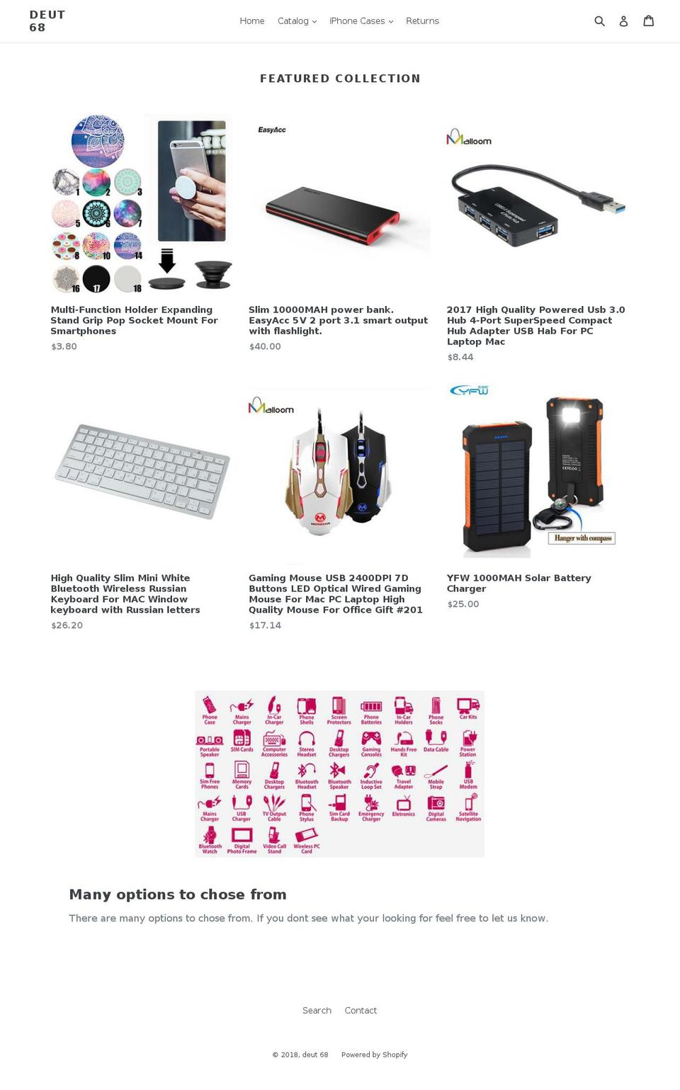 deut68.com — Shopify storefront screenshot