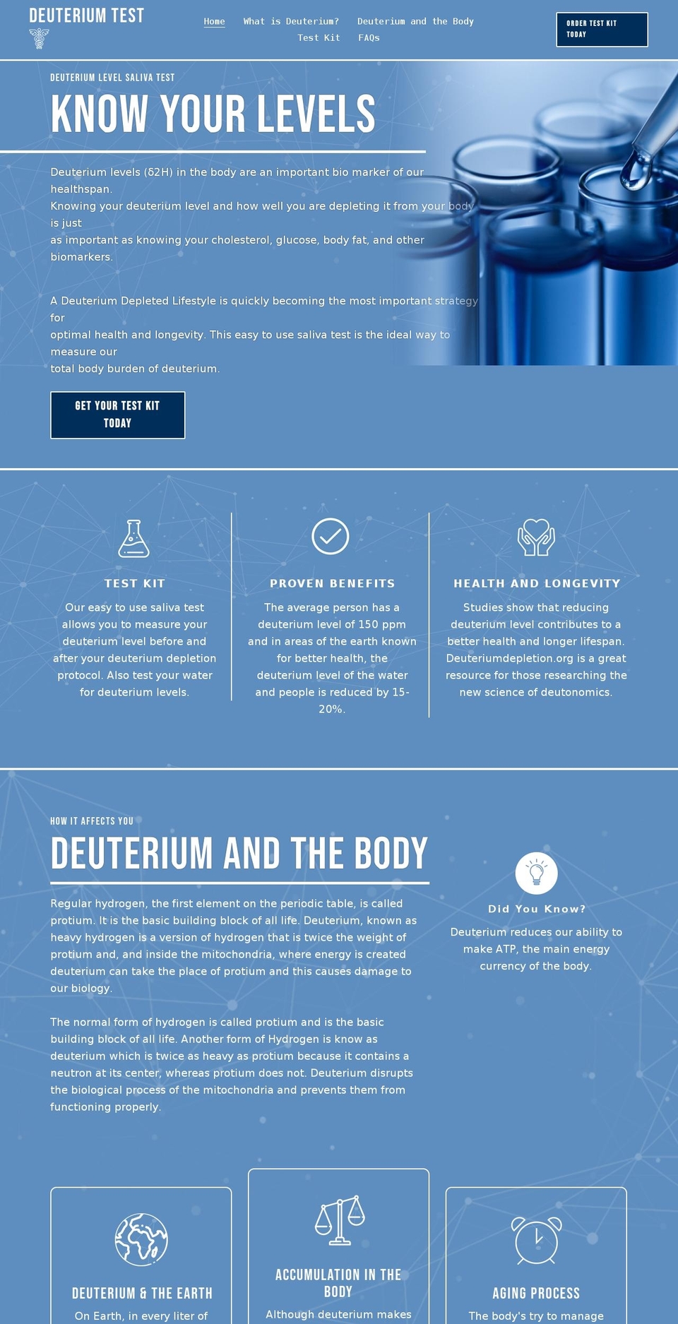 deuteriumtest.com shopify website screenshot