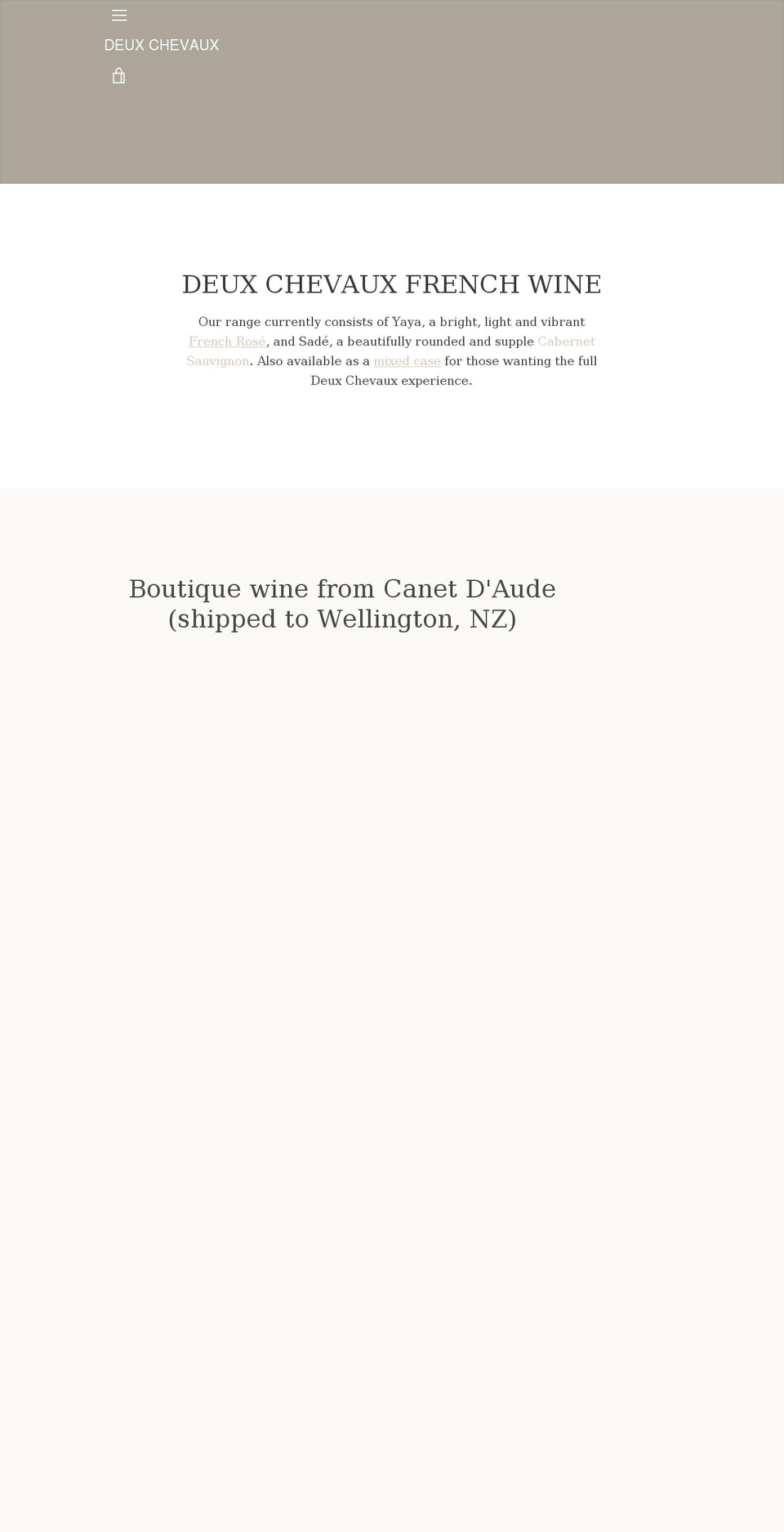 deux-chevaux-nz.myshopify.com shopify website screenshot