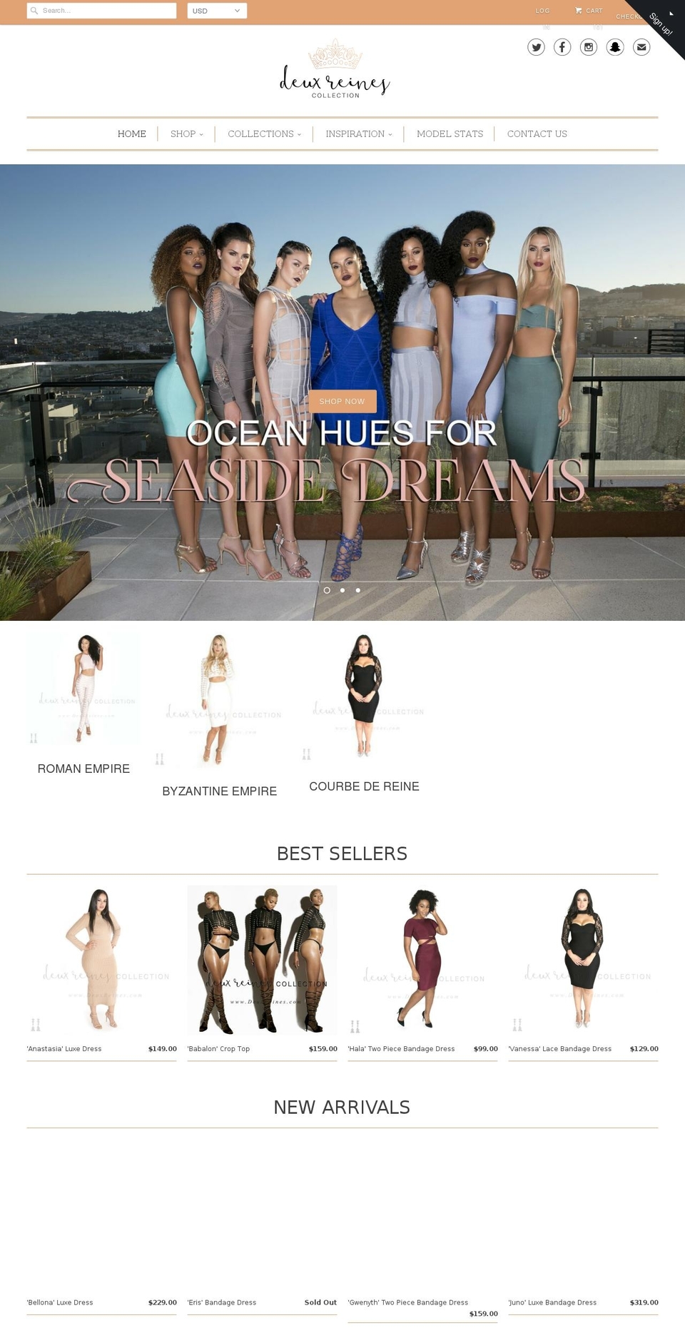 deuxreines.com shopify website screenshot