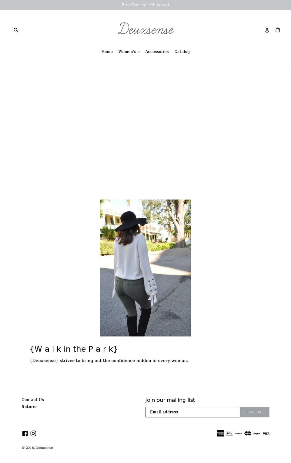 deuxsense.com shopify website screenshot