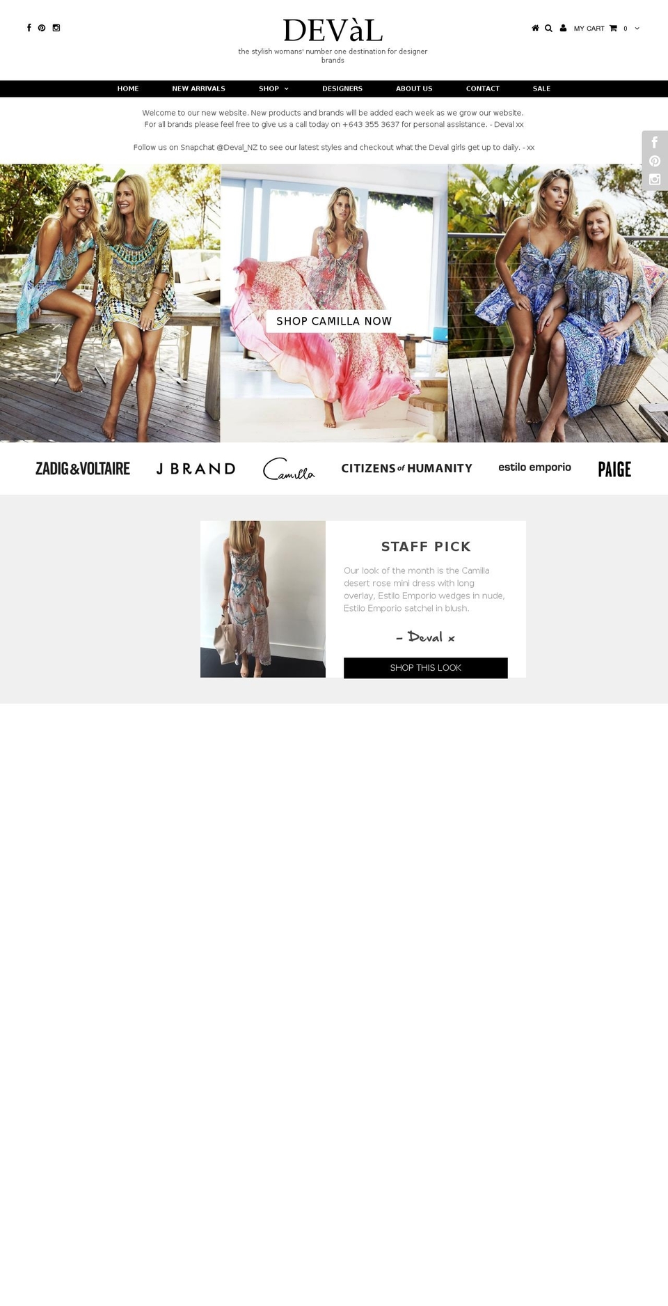 deval.co.nz shopify website screenshot