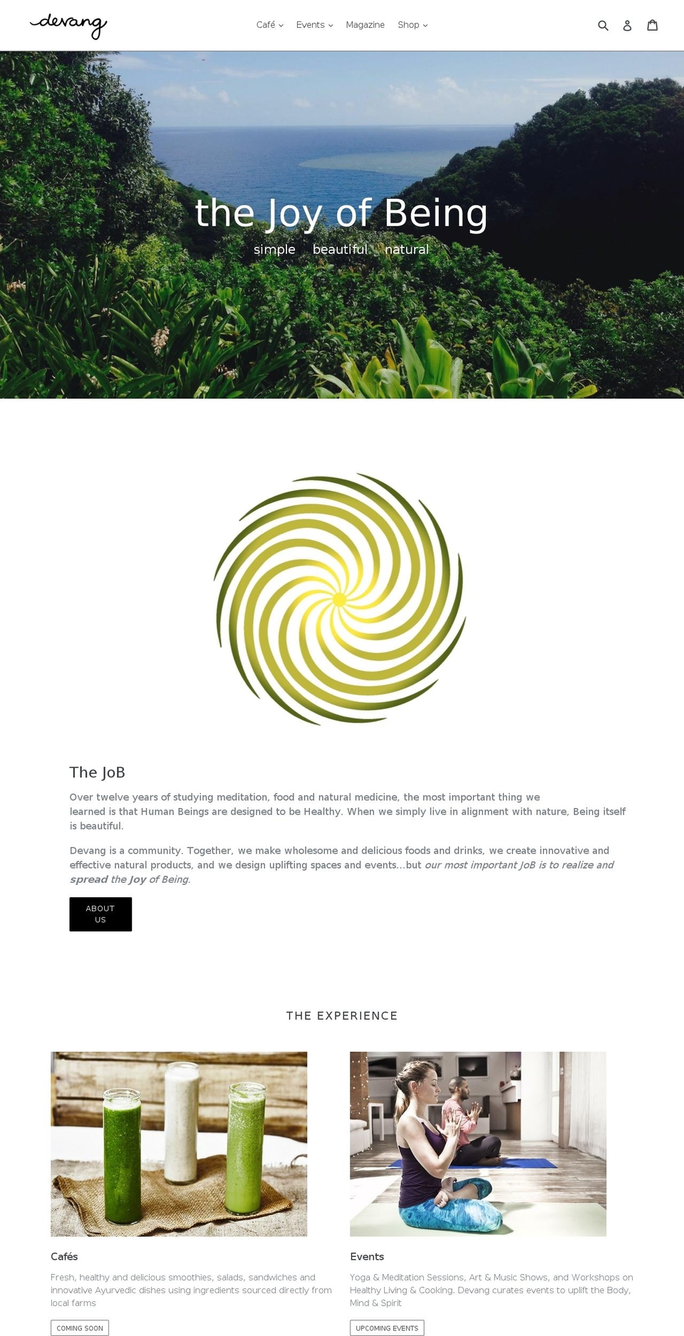 devanglife.com shopify website screenshot