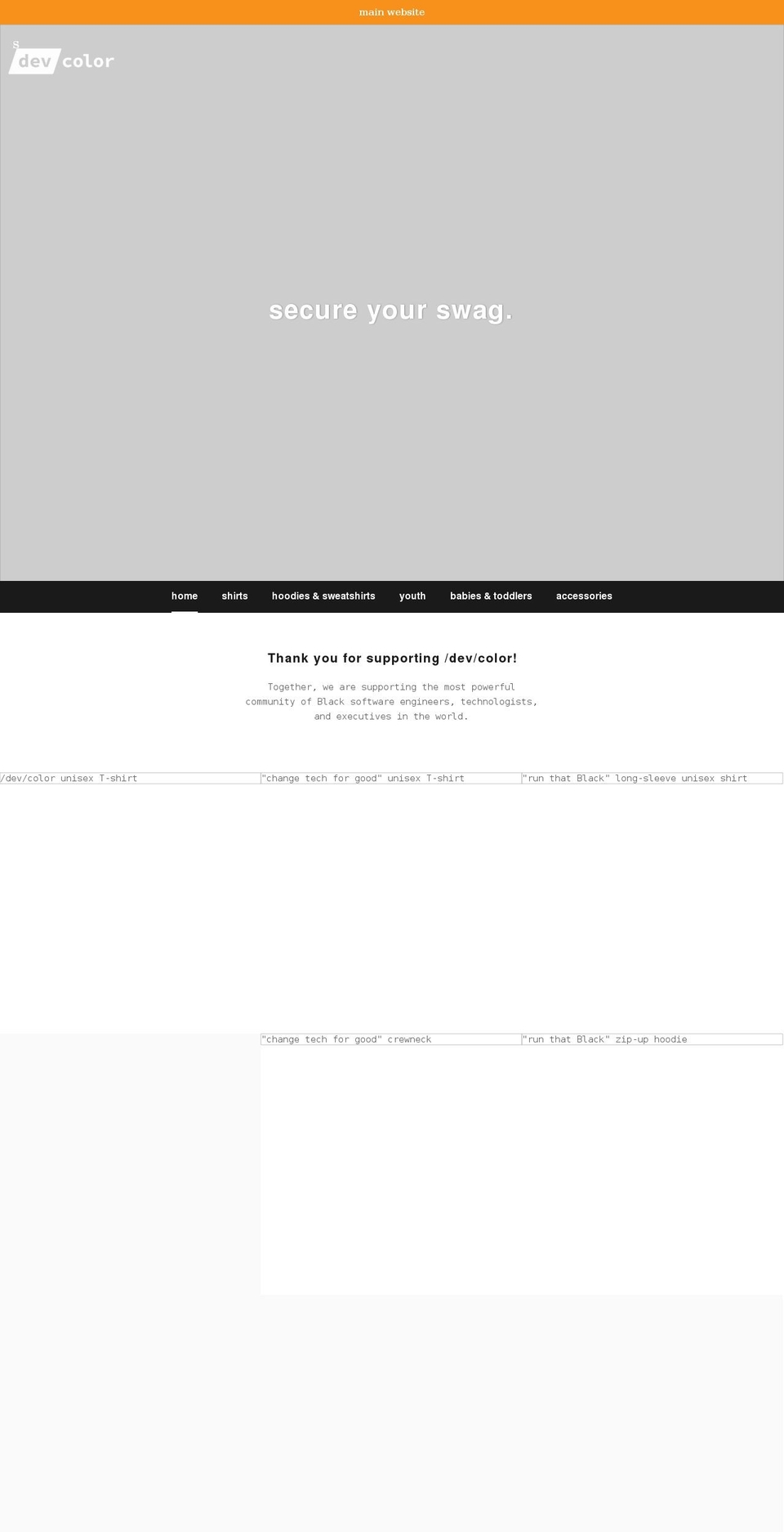 devcolorshop.org shopify website screenshot