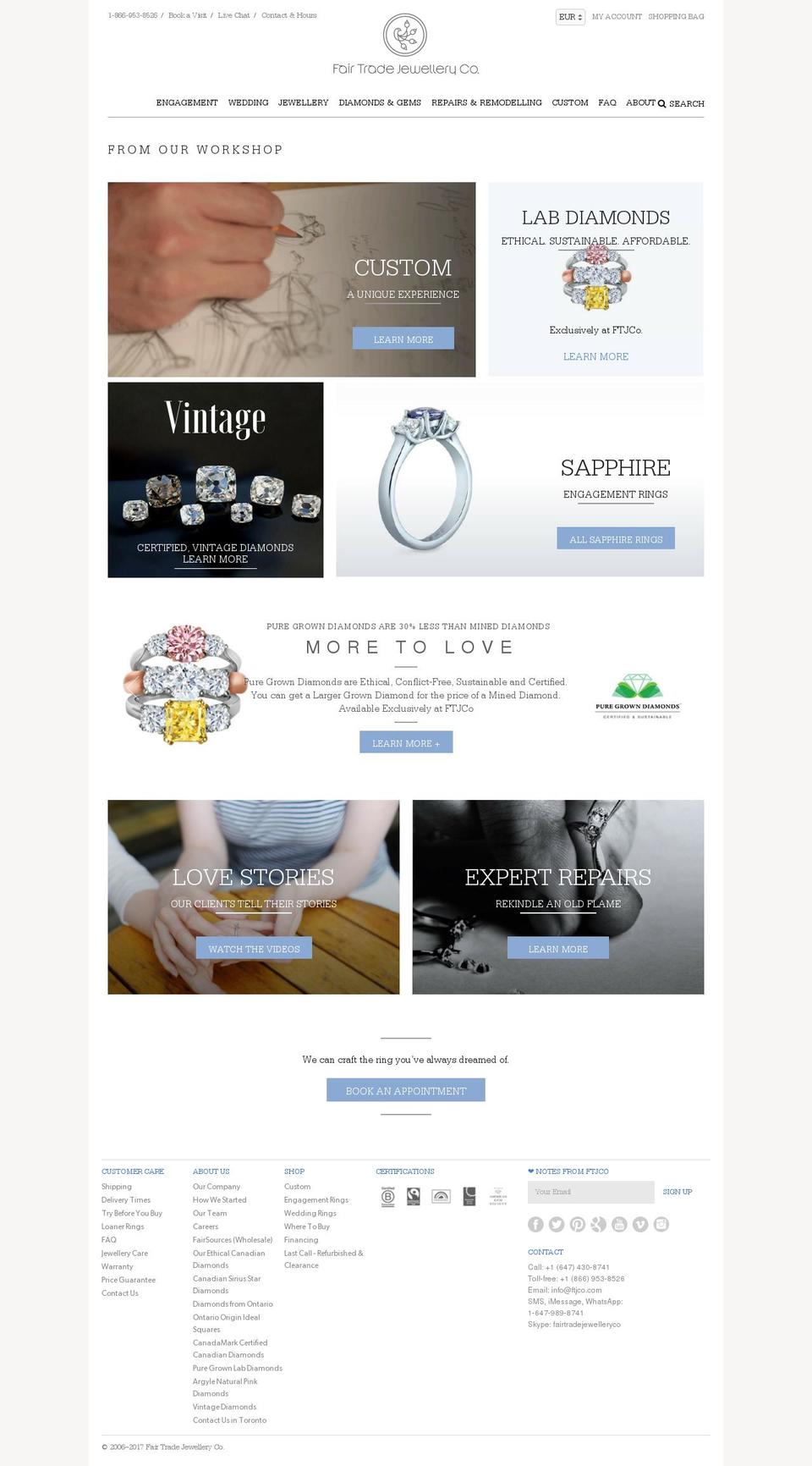 developmentdiamonds.ca shopify website screenshot