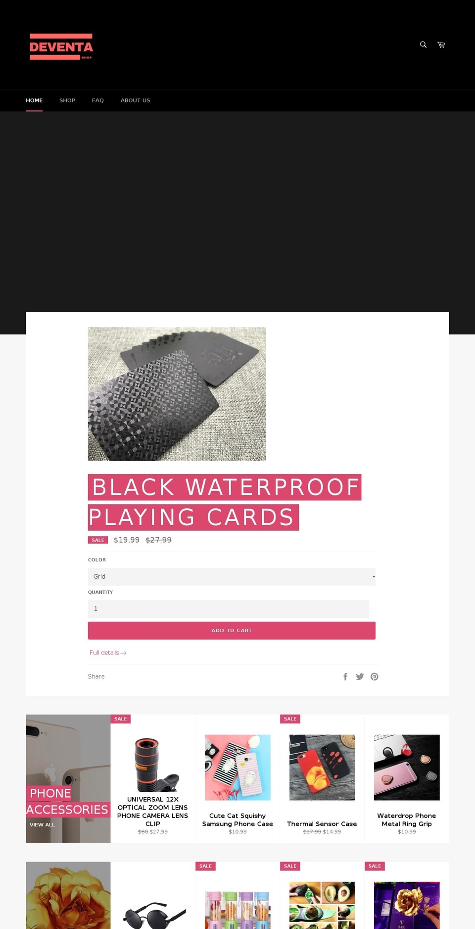 deventashop.com — Shopify storefront screenshot