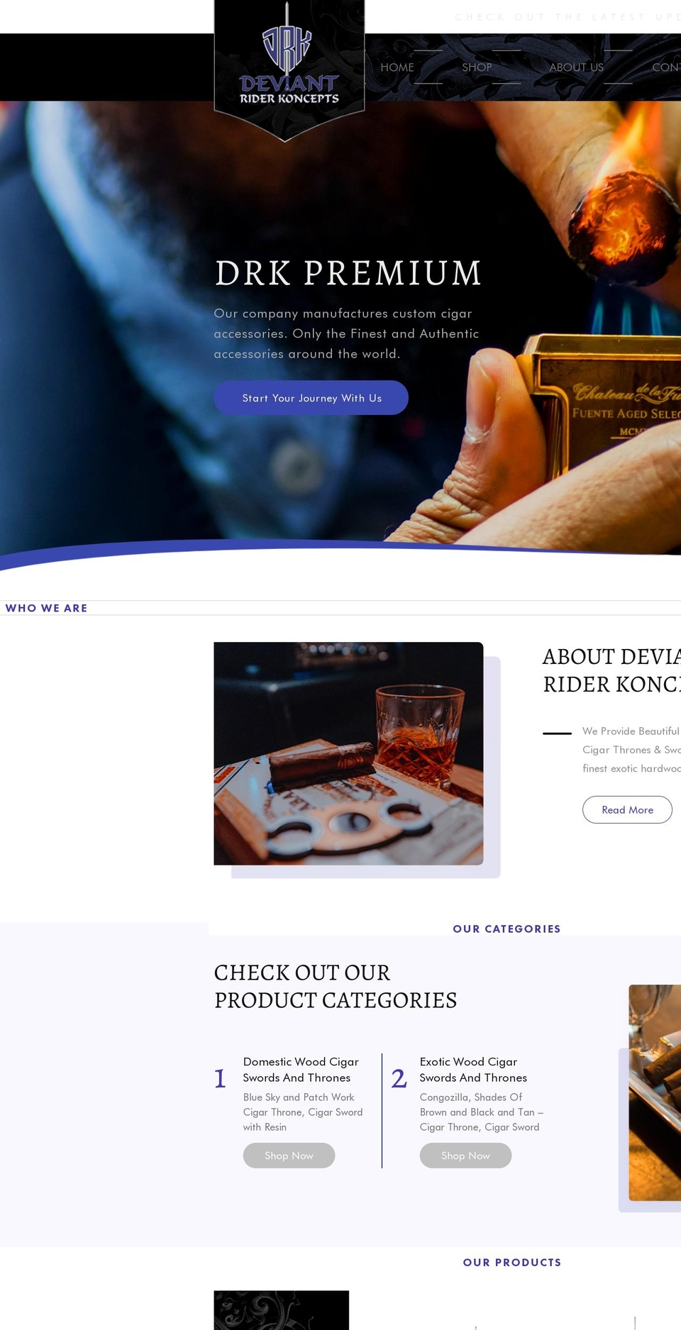 deviantriderkoncepts.com shopify website screenshot