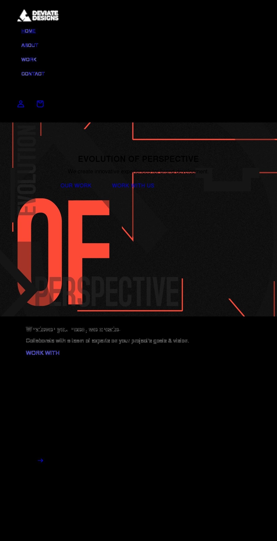 deviatedesigns.com shopify website screenshot