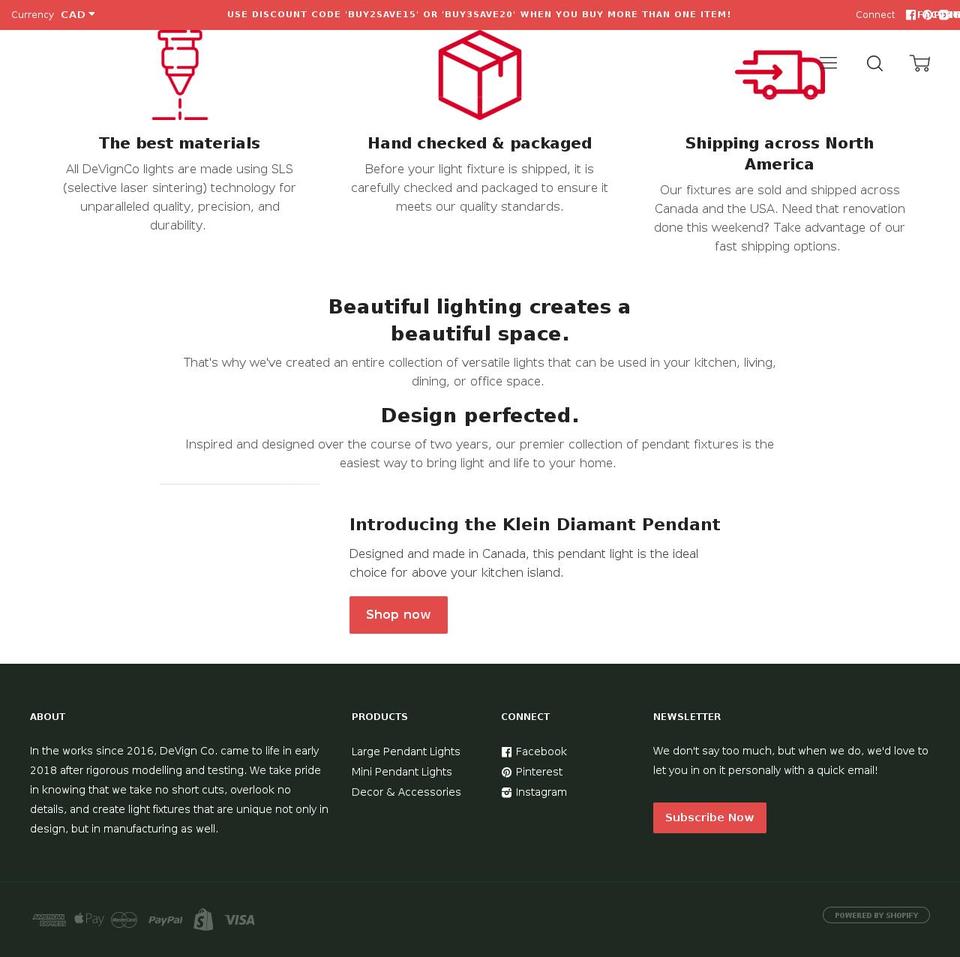 devignco.com — Shopify storefront screenshot