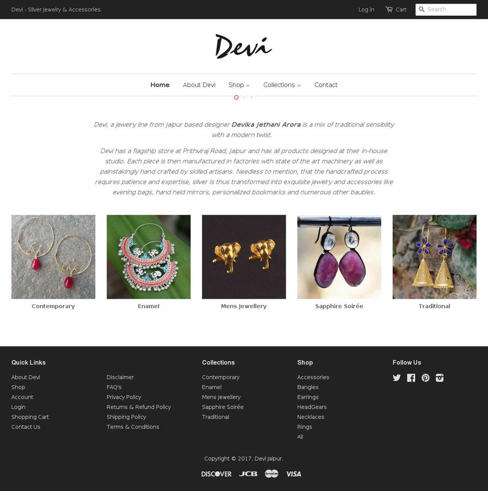 devijaipur.com shopify website screenshot