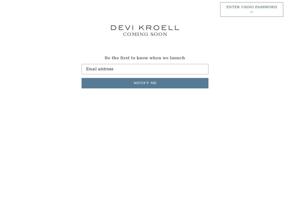 devikroell.it shopify website screenshot