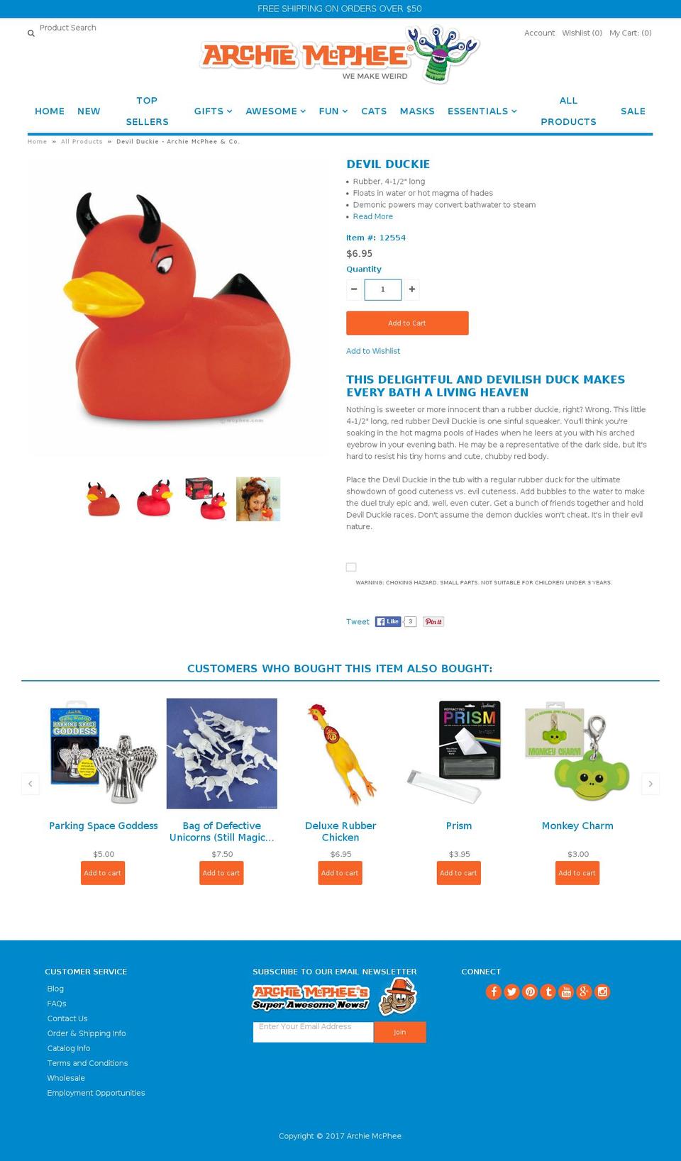 devilduckie.com shopify website screenshot