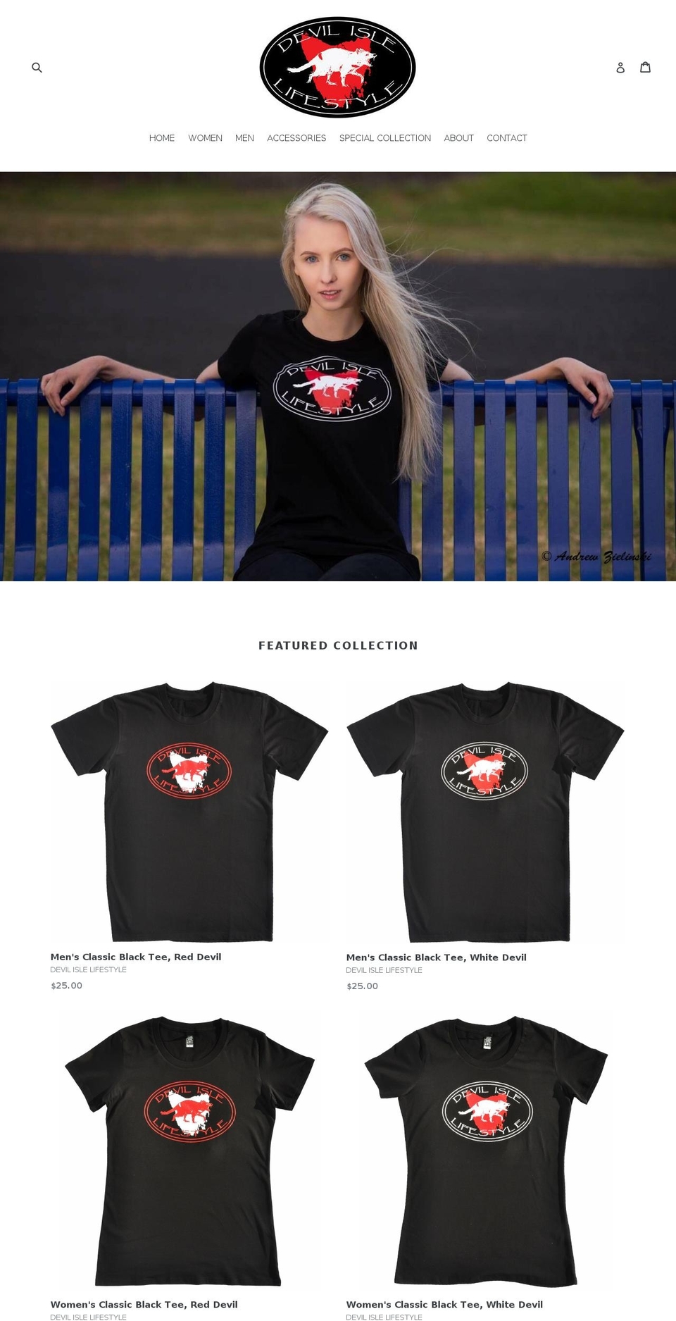 devilislelifestyle.com — Shopify storefront screenshot