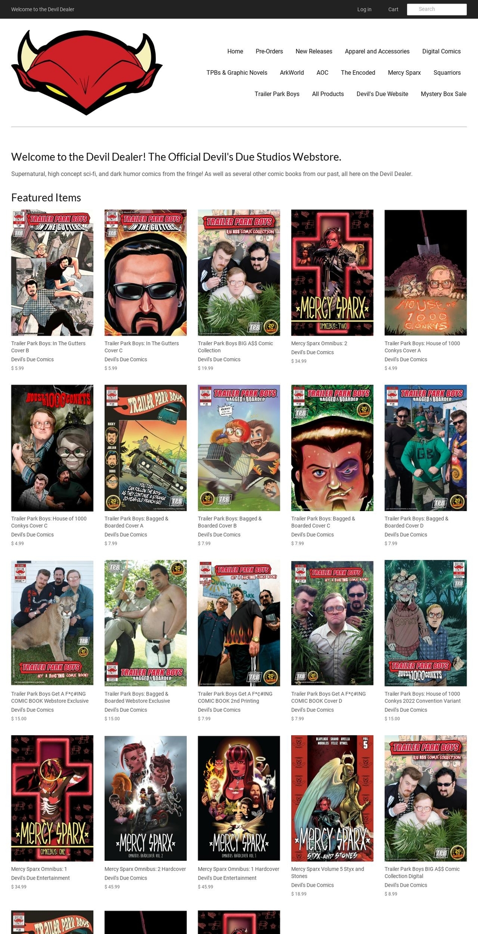 devils-due-1first-comics.myshopify.com shopify website screenshot