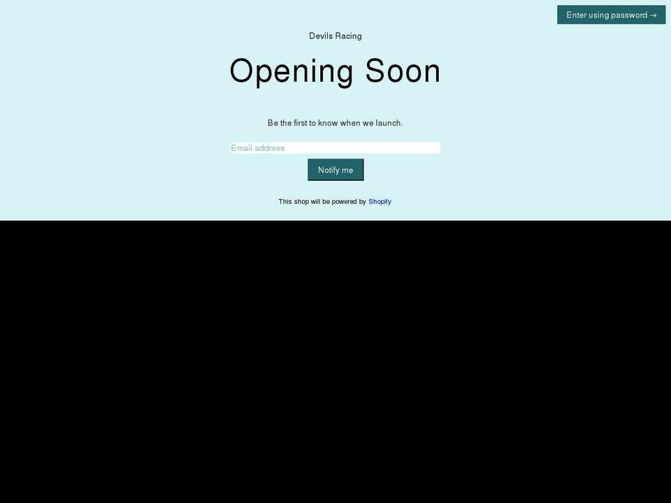 Hikez Shopify theme site example devilsracing.com