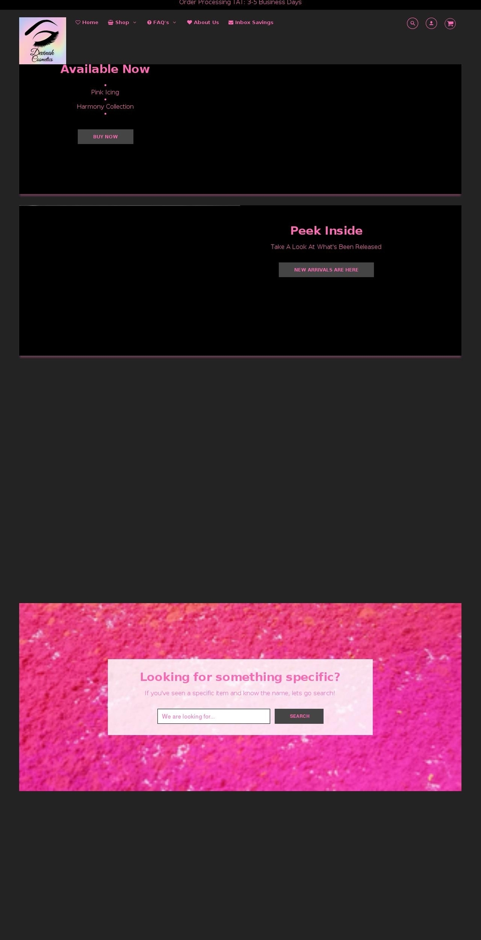 devinahbeauty.com — Shopify storefront screenshot