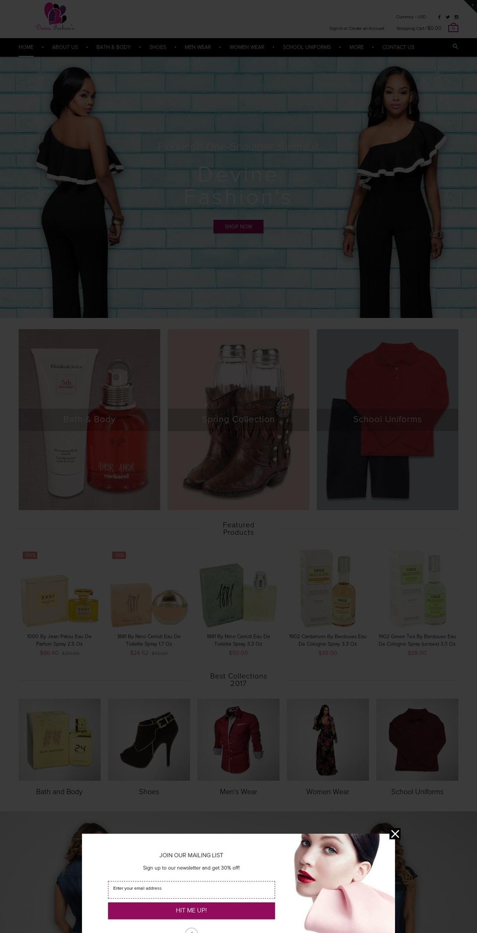 rt-material3-v1-4 Shopify theme site example devine-fashions.com