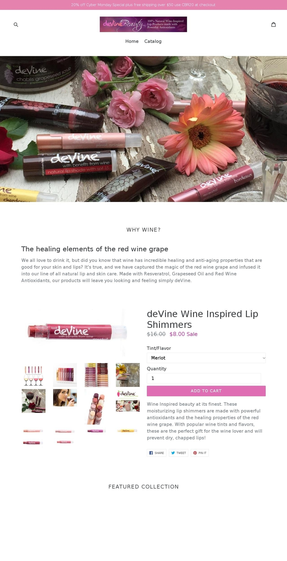 devineshimmers.com — Shopify store on .com