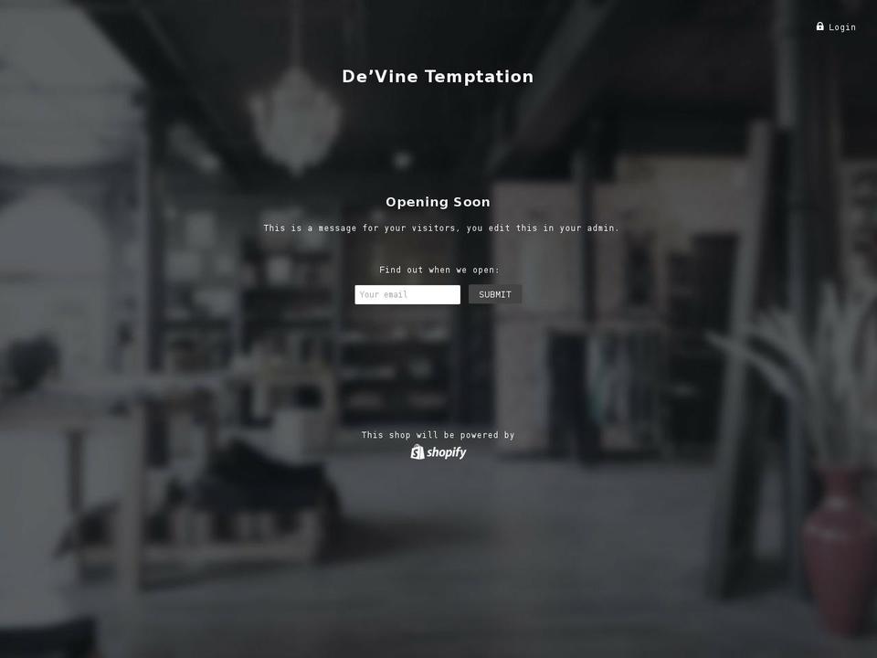 devinetemptation.com — Shopify storefront screenshot