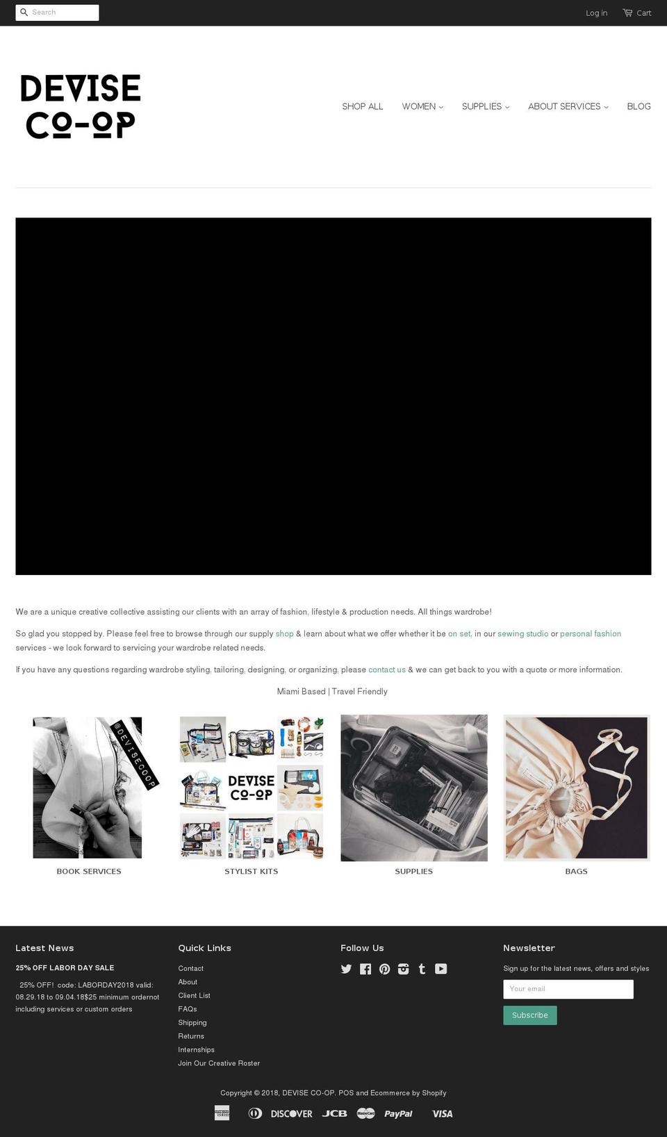 deviseco-op.com shopify website screenshot