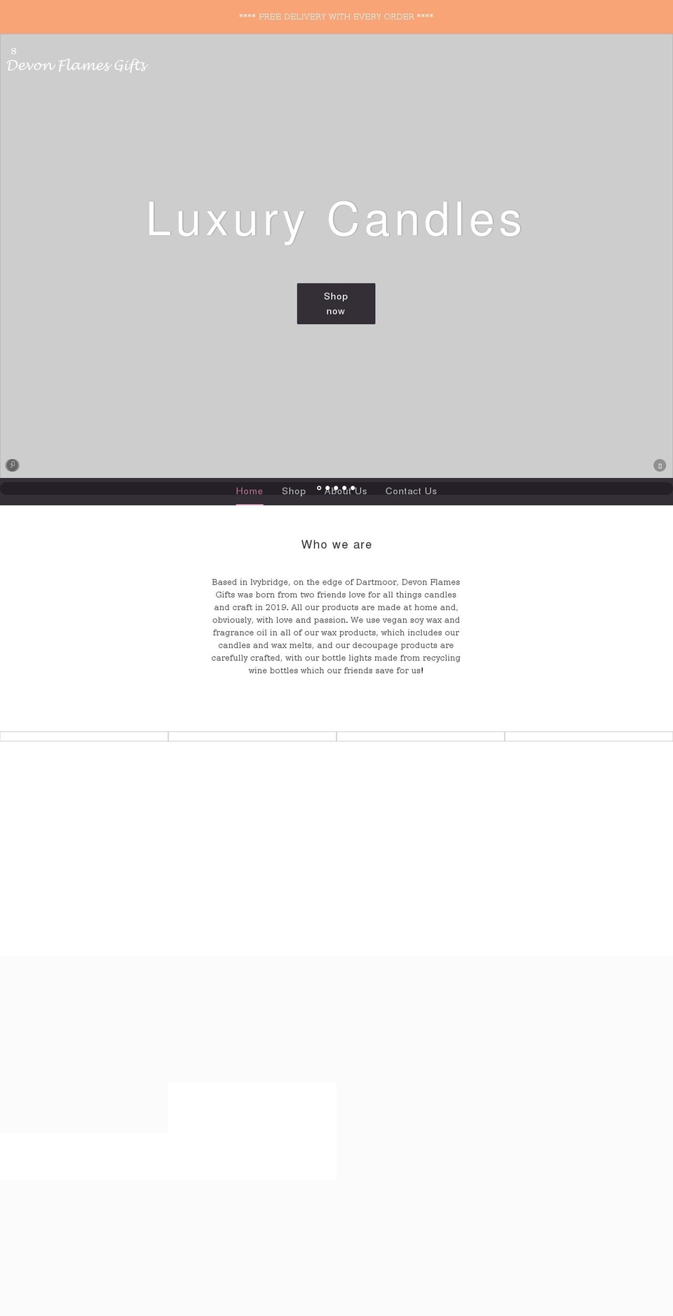 devonflamesgifts.co.uk shopify website screenshot