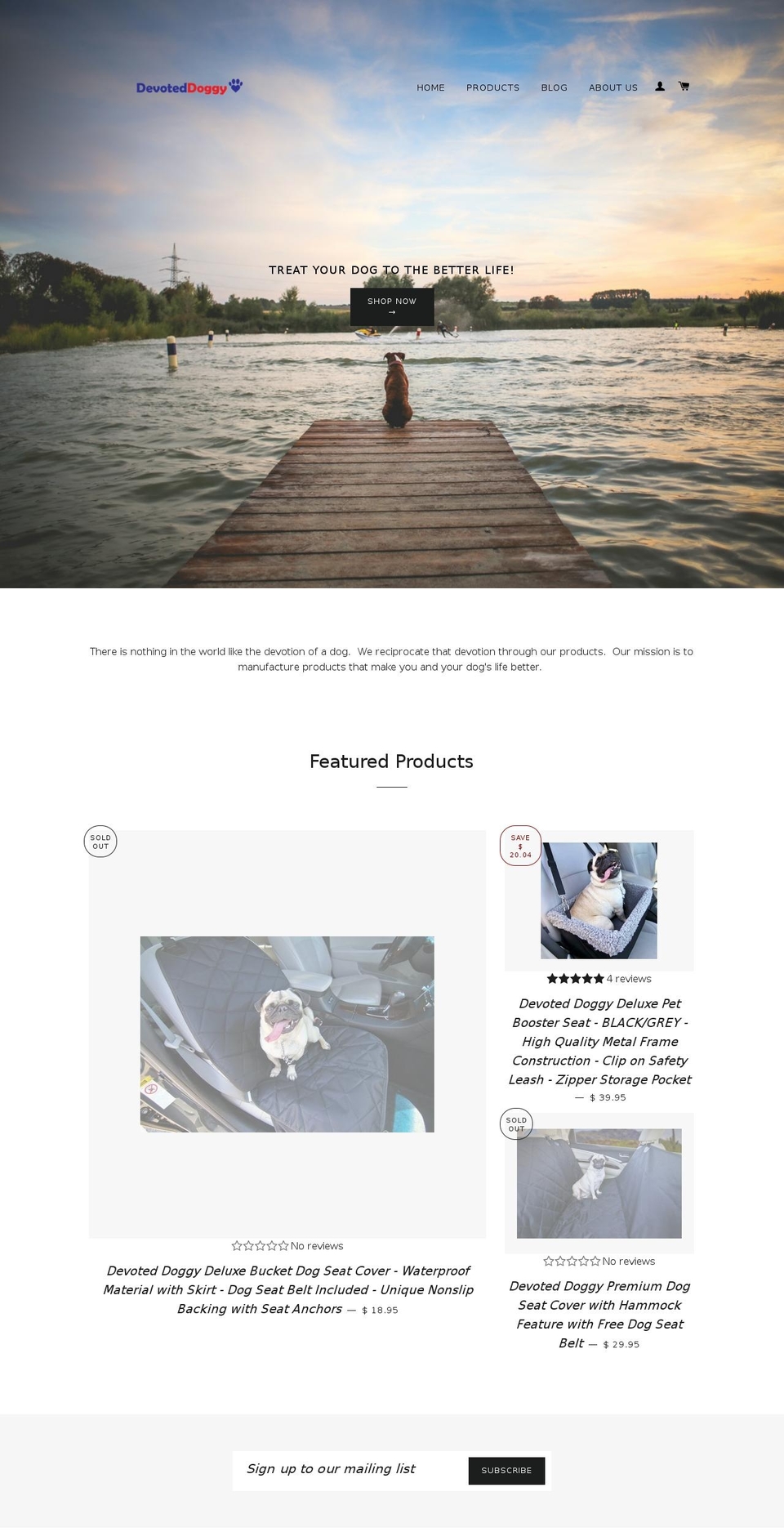 devoteddoggy.com shopify website screenshot