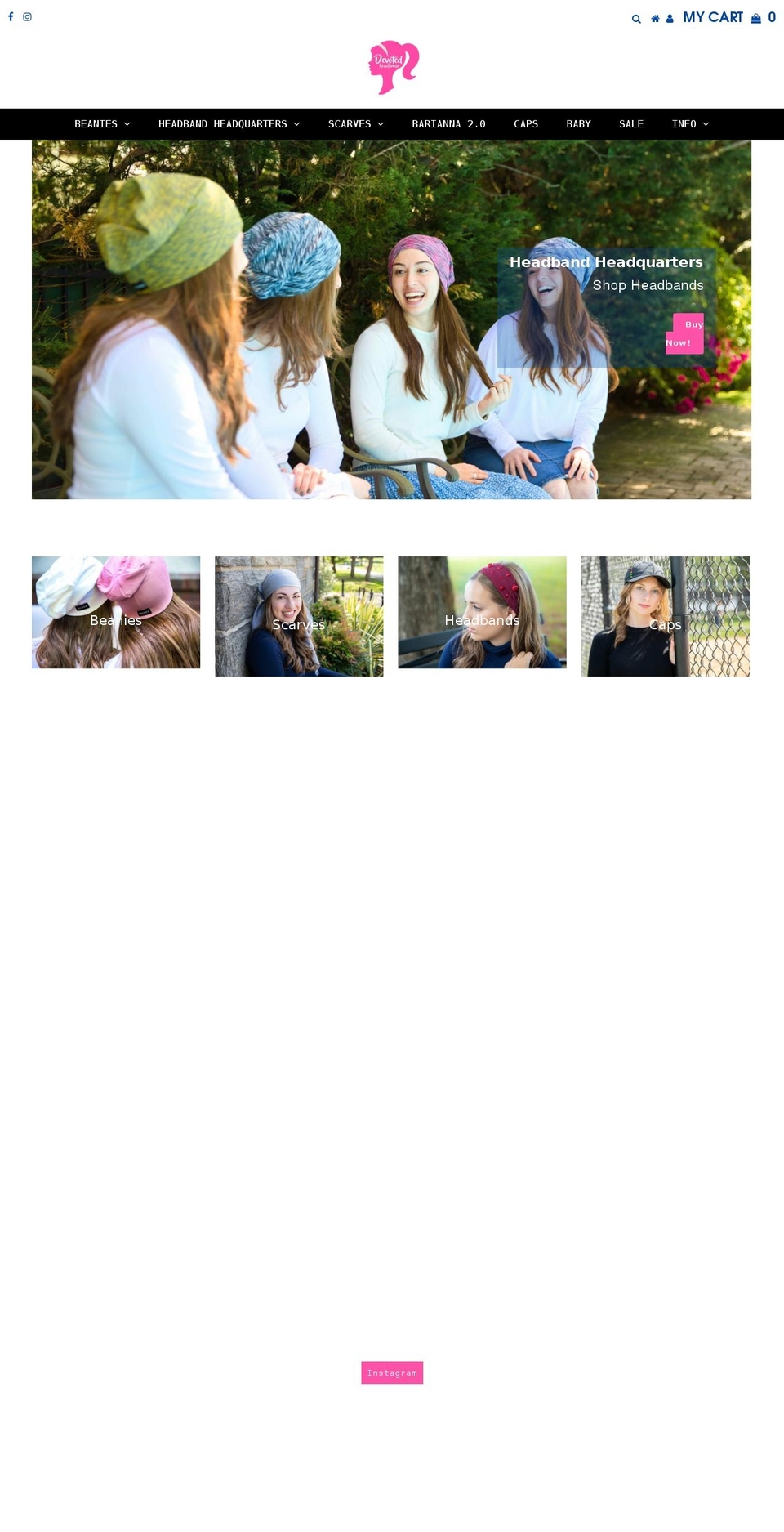 devotedheadwear.com shopify website screenshot